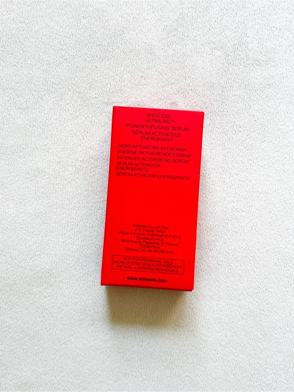 Shiseido Ultimune Power Infusing Serum - Vivid Red Box